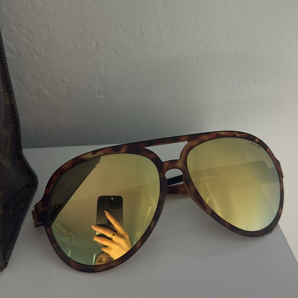Mirrored Aviator Sunglasses Italian Brand